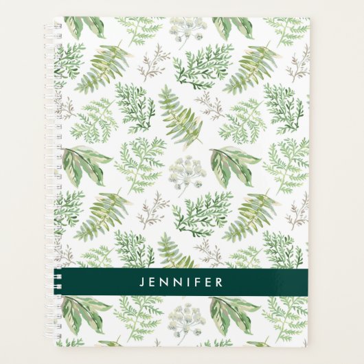 Ajoutez votre nom | Forest Greenery Motif (Devant)