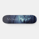 AJOUTEZ VOTRE NOM/Loup dans le skateboard de neige (Horz)