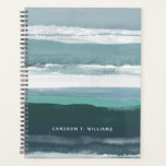 Ajoutez votre nom | Mer Turquoise<br><div class="desc">Mer turquoise II par Rob Delamater. Des rayures turquoises et blanches s'unissent pour créer un design ressemblant à l'océan.</div>