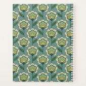 Ajoutez votre nom | Modèle Floral Turquoise & Jaun (Dos)