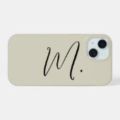 Ajoutez Votre Nom Monogramme Initial Moderne Calli (Verso Horizontal)