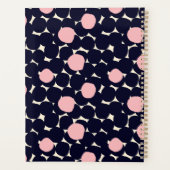 Ajoutez votre nom | Motif à gros points bleu et ro (Dos)