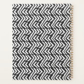 Ajoutez votre nom | Motif Chevron à main noire (Dos)