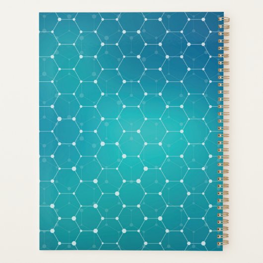 Ajoutez votre nom | Motif d'ADN Turquoise bleu (Dos)