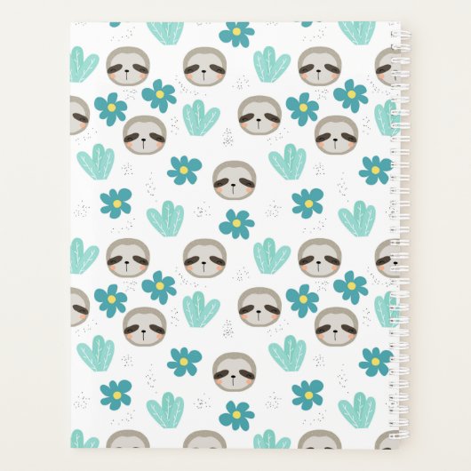 Ajoutez votre nom | Motif Floral Sweth Sloth (Dos)