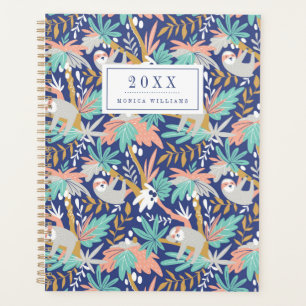 Ajoutez votre nom Tropical Blue Sloth Motif