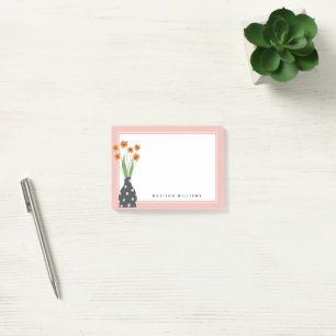 AJOUTEZ VOTRE NOM Un Vase & Bouquet Post-it Note