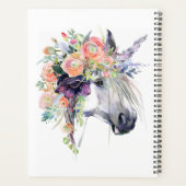 Ajoutez votre nom | Unicorne en fleurs (Dos)