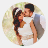 Ajoutez Votre Photo Autocollant Rond Classique (Devant)