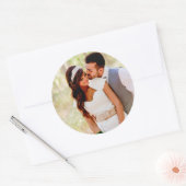 Ajoutez Votre Photo Autocollant Rond Classique (Enveloppe)