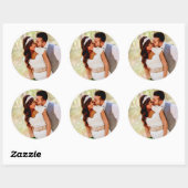 Ajoutez Votre Photo Autocollant Rond Classique (Feuille)