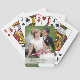 Ajoutez Votre Photo Mariage Cartes à Jouer Noires