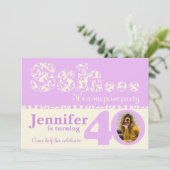 Ajoutez votre photo ssh invitation surprise 40 ans (Debout devant)