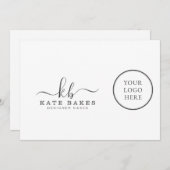 Ajoutez votre propre carte d'appel simple minimali (Devant / Derrière)