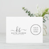 Ajoutez votre propre carte d'appel simple minimali (Debout devant)