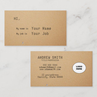 Ajoutez votre propre Carte de visite hihello image