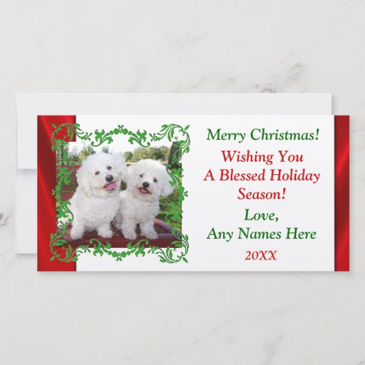 Ajoutez votre propre carte photo de Noël (Devant)