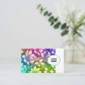 Ajoutez votre propre image Carte de visite fleuri (Debout devant)