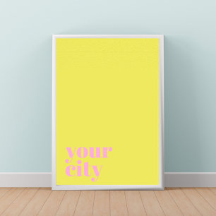 Ajoutez votre propre nom de ville affiche de ville