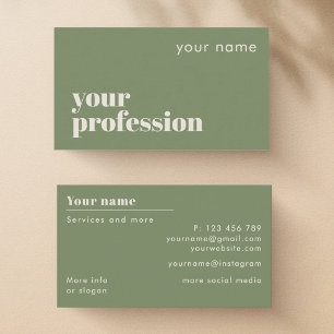 Ajoutez votre propre nom d'emploi Carte de visite
