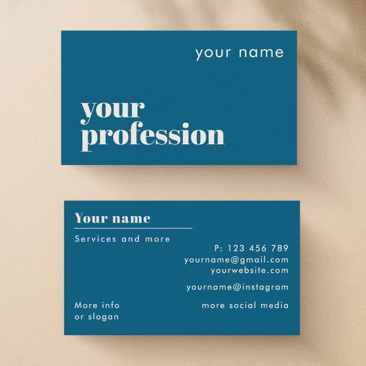 Ajoutez votre propre nom d'emploi Carte de visite