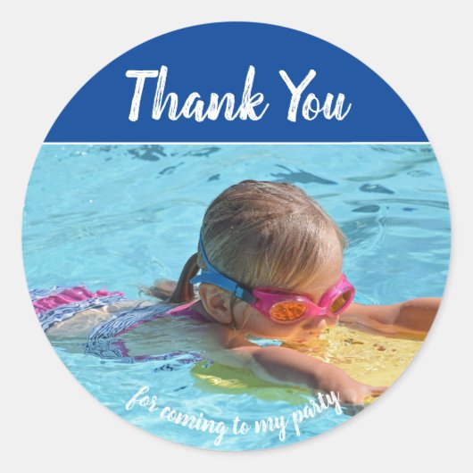 Ajoutez votre propre photo Stickers Merci Annivers (Devant)