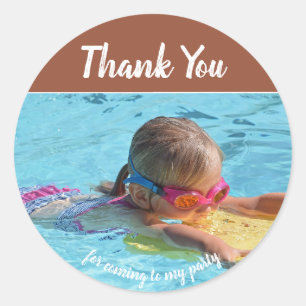 Ajoutez votre propre photo Stickers Merci Annivers