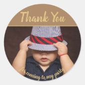 Ajoutez votre propre photo Stickers Merci Annivers (Devant)