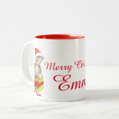 Ajoutez votre propre tasse nommée de koala de Noël (Devant gauche)