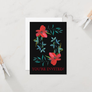 AJOUTEZ VOTRE PROPRE TEXTE invitation florale