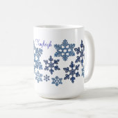 Ajoutez votre tasse nommée de flocons de neige (Devant droit)