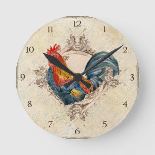 AJR-PAPER-Black-Vintage-Rooster-1b.jpg Ronde Klok