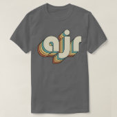 AJR Retro Rainbow Typography Style 70s T-shirt (Design voorkant)