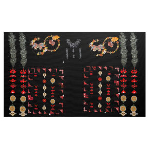 Ajrak-achtige stijl stof