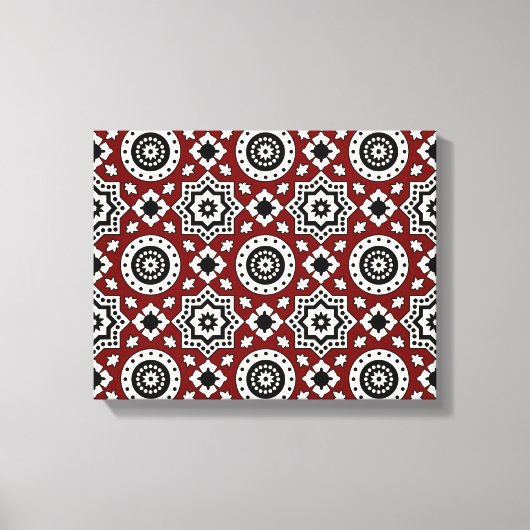 Ajrak Tribal Pattern Canvas (Voorkant)