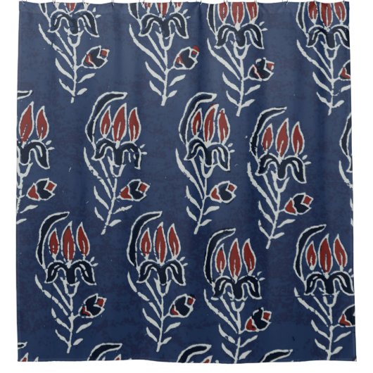 Ajrakh Pattern en block print Pattern en batik p Douchegordijn (Voorkant)