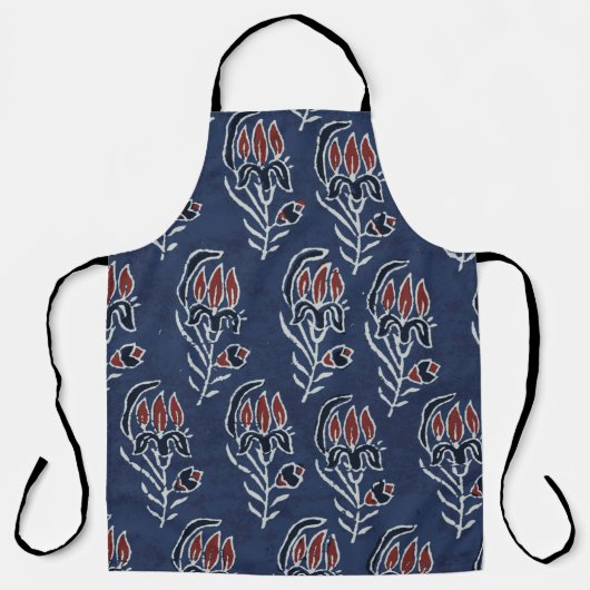 Ajrakh Pattern en block print Pattern en batik p Schort (Voorkant)