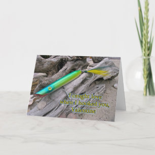 AJS Popper "Water Dragon" Vist kleine Valentijn Feestdagen Kaart