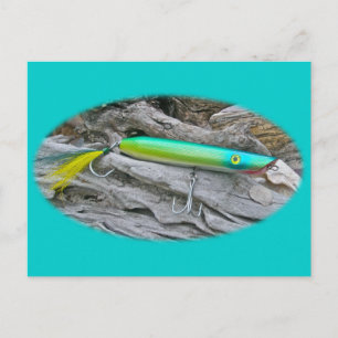 AJS Popper "Water Dragon" Zaltwater Vist Lure Briefkaart