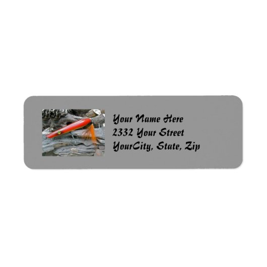 AJS Saltwater Lure Popper Firebird Étiquette de ad (Devant)
