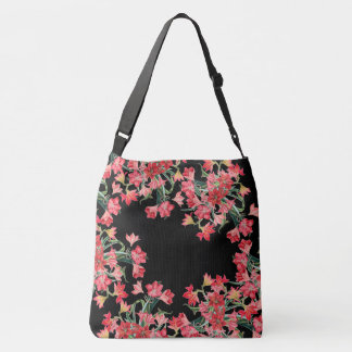Ajustable Amarylis rouge fleurit le sac fourre-tout floral à