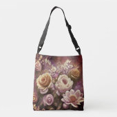 Ajustable Beau sac Motif à fleurs acrylique (Dos)
