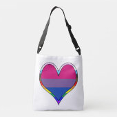 Ajustable Bi Pride Coeur Crossbody Sac (Dos)