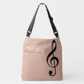 Ajustable Black Treble Clef Musique Dusty Sac fourre-tout Ro (Devant)
