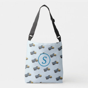 Ajustable Bleu Camion Monogramme à thème Sac à couches