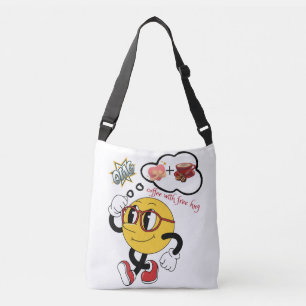 Ajustable ☕ Café Avec Hug 🤗 Gratuit Sac fourre-tout Emoji