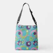 Ajustable Cercles bleus funky Tout-sur-impression Sac (Dos)