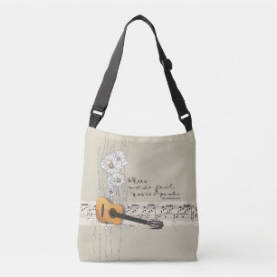 Ajustable Citation Où Les Mots Fail Music Parle Sac Transve