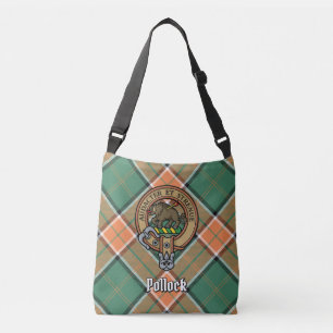 Ajustable Clan Pollock Tartan Crossbody Sac