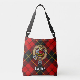 Ajustable Clan Wallace Tartan Crossbody Sac